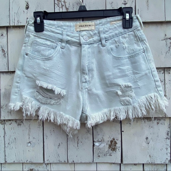 PacSun High Rise Distressed Shorts - Picture 3 of 5